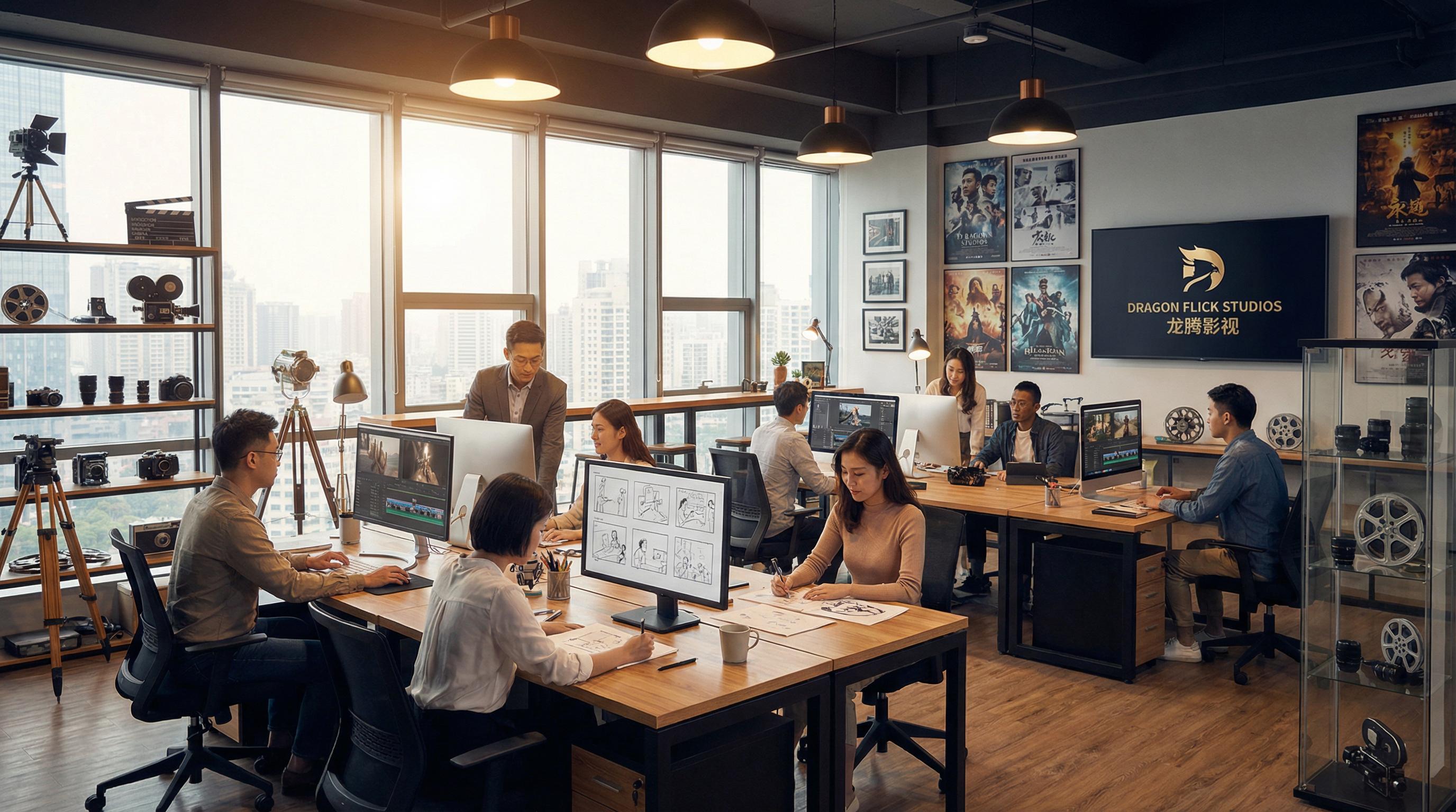 三年二班影视传媒公司办公室